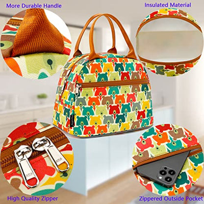 FlowFly Insulated Lunch Cooler Bag - Tote Bag Organizer for Women/Men, Bear - color: Bear