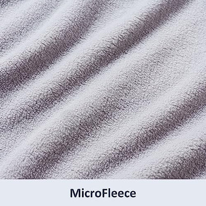Berkshire Blanket Microfleece Queen Size Bed Blanket Chateau Gray,Lightweight Soft Breathable Plush Micro Fleece Blanket for Bed Couch Sofa,90x90 Inches - color: Chateau Gray, size: Full/Queen