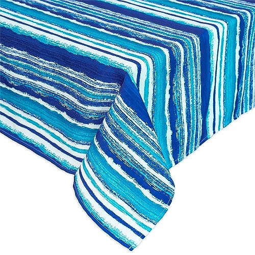 YiHomer Indoor Outdoor Tabletop for Spring Summer Decorations, Picnics and Dinner Parties - Stain and Water Resistant, Crayon Art (Ocean), Tablecloth, 60 x 84 Rectangle - size: 84" x 60" (Rectangular)