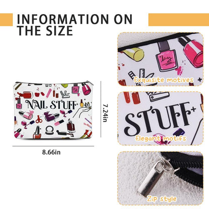 ShiQiao Spl Nail Stuff Manicure Organiser Bag for Women Christmas Birthday Gifts for Girls Nail Polish Tool Accessories Organiser Pouch for Manicurist Manicure Tool Storage Makeup Bag Pouches