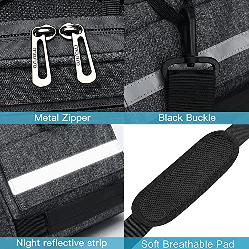 MOSISO Bike Rack Bag, Waterproof Bicycle Trunk Pannier Rear Seat Pouch Cycling Bike Carrier Backseat Storage Luggage Saddle Shoulder Bag - color: Space Gray