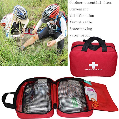 3 Pack Nylon First Aid Empty Kit,Compact and Lightweight First Aid Bag for Emergency at Home, Office, Car, Outdoors, Boat, Camping, Hiking(Bag Only) - size: 9.8*7.1*3.1 Inch