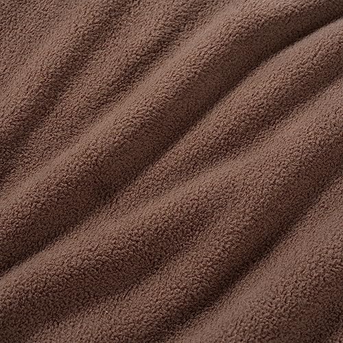 Berkshire Blanket Microfleece Twin Size Bed Blanket Taupe, Lightweight Soft Breathable Plush Micro Fleece Blanket for Bed Couch Sofa, 60x92 Inches - color: Foal, size: Twin/Twin XL