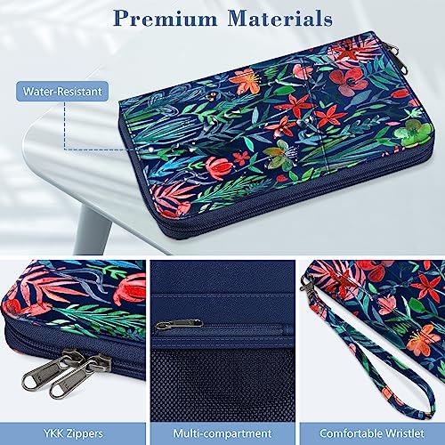 Fintie Family Passport Holder Wallet, RFID Blocking Travel Document Organizer Clutch Bag Credit Cards Case Cover for Women Men - color: Jungle Night