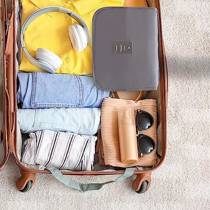 Travel Toiletry Bag for Women, Hanging Toiletry Bag with Multi-Pockets, Toiletry Bag for Traveling Easy Clean, Travel Organizer Bag Gray - color: Gray