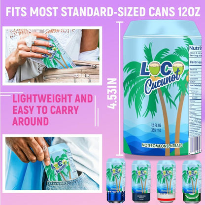 BeerSkin Skywin Silicone Can Covers that Look Like Soda - 10 Pack 12 oz (355ml), Reusable & Durable Soda Can Cover, Fun Kozies for Cans for Camping, Parties, Outdoor, Beach Accessories (Light Blue) - size: Light Blue