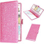 RSAquar Car Registration & Insurance Holder - Leather Glove Box Organizer, Cool Accessories for ID, Driver's License Cards & Docs, Men & Women, Pink Glitter - color: Glitter Pink