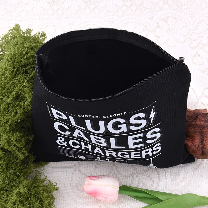 ShiQiao Spl Cable Organizer Bag Travel Charger Plugs Cosmetic Bags Travel Storage Bag Pouches for Daughter Granddaughter Birthday Christmas Gift for Friend Chargers Cables Toiletry Organizer Pouch - style: Plugs