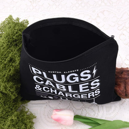 ShiQiao Spl Cable Organizer Bag Travel Charger Plugs Cosmetic Bags Travel Storage Bag Pouches for Daughter Granddaughter Birthday Christmas Gift for Friend Chargers Cables Toiletry Organizer Pouch - style: Plugs