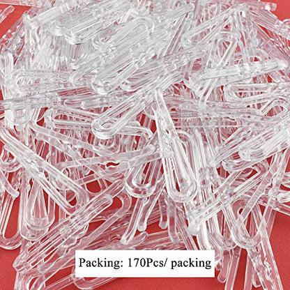 HAHIYO 1.8inch/45mm 170Pcs Clear Plastic U Shape Alligator Clip, Clothespin Fabric Clip Garment Shirt Folding Clip with Teeth for Sewing Room Folding Sock Tie Pant Securing Fabric to Comic Book Board - size: Clear - 1.8 inches - 170 Count - With Teeth