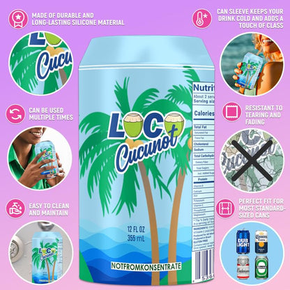 BeerSkin Skywin Silicone Can Covers that Look Like Soda - 10 Pack 12 oz (355ml), Reusable & Durable Soda Can Cover, Fun Kozies for Cans for Camping, Parties, Outdoor, Beach Accessories (Light Blue) - size: Light Blue