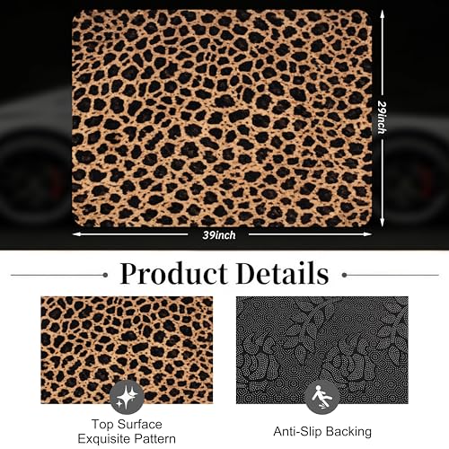 Car Trunk Mat - Universal Size 29" x 39", Leopard Print Pattern Cargo Liner, Car Accessory for SUVs/Sedan/Wagons, Durable Protective Mat, Trunk Liner for Families/Travel Enthusiasts - style: Leopard Print-5