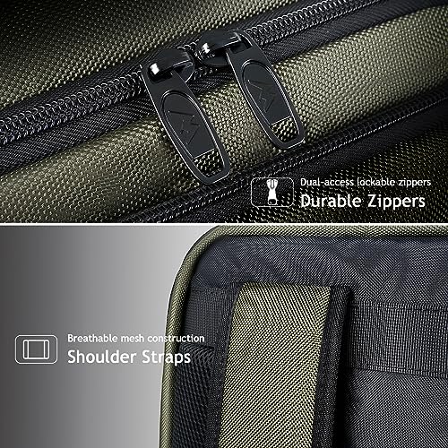 MATEIN Extra Large 45L Travel Backpack, Airline Approved Carry on Backpack with Shoe Compartment, Water Resistant Luggage College Overnight Weekender Travel Bag Fit 18" Laptop, Green - color: Green, size: XX-Large
