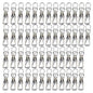 FGen 50pcs Mini Stainless Steel Clips - 1.7-inch, Clothesline, Bag Seal, Paper Clip, Socks