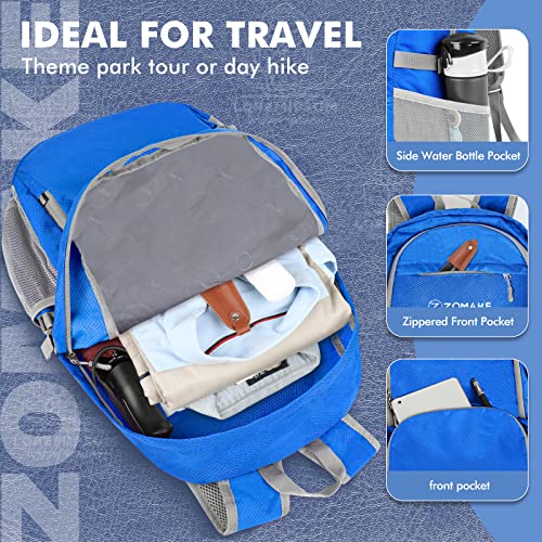 ZOMAKE Lightweight Packable Backpack 30L, Foldable Hiking Backpacks Water Resistant Compact Folding Daypack for Travel(Dark Blue) - color: Dark Blue