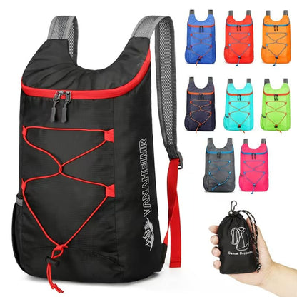 1PC Multifunctional Outdoor Folding Backpack - Lightweight, Waterproof, Durable for Hiking, Riding, and Travel, Black - color: Black
