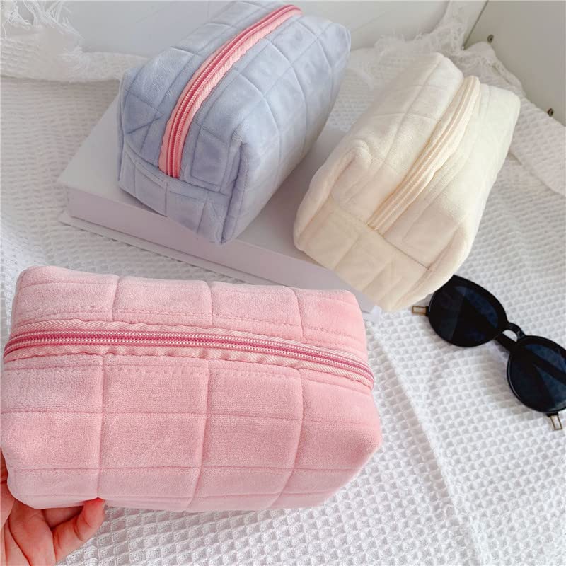 XPONNI Small Cosmetic Bag Cute Makeup Bag Y2k Accessories Aesthetic Make Up Bag Y2k Purse Cosmetic Bag for Purse (pink) - color: pink