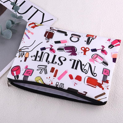 ShiQiao Spl Nail Stuff Manicure Organiser Bag for Women Christmas Birthday Gifts for Girls Nail Polish Tool Accessories Organiser Pouch for Manicurist Manicure Tool Storage Makeup Bag Pouches