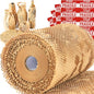 Honeycomb Packing Paper Wrap 15''x12000" (1000 ft), Substitute Alternative for Bubble Cushioning Wrap for Moving Shipping Packaging, Recyclable Moving Supplies with 48 Fragile Sticker Labels - size: 15''x1000'