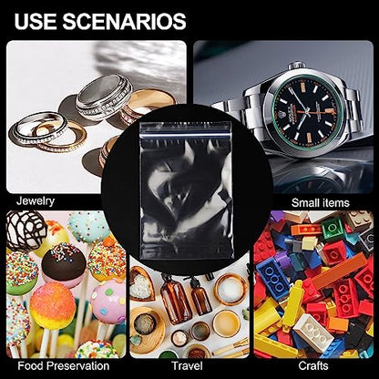 1200Pcs Small Plastic Bags for Jewelry, 2x3'' Small Zip Bag Baggies Resealable, Durable Zip Bag for Pill and Business - Clear - color: 2" x 3"