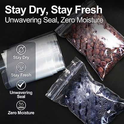 1200Pcs Small Plastic Bags for Jewelry, 2x3'' Small Zip Bag Baggies Resealable, Durable Zip Bag for Pill and Business - Clear - color: 2" x 3"