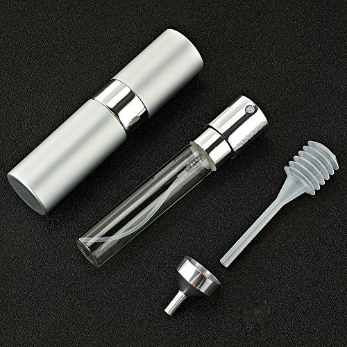 LISAPACK 8ML Atomizer Perfume Spray Bottle for Travel, Empty Refillable Cologne Dispenser, Portable Sprayer (Silver) - color: Silver