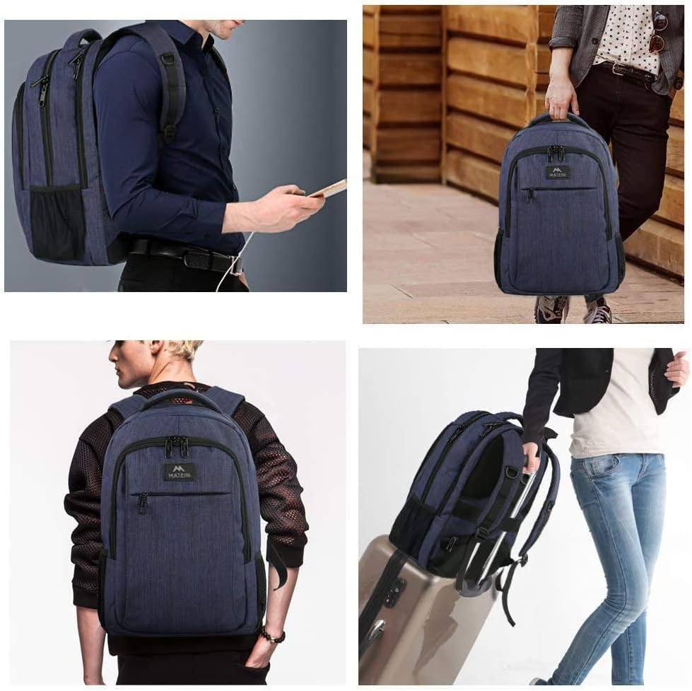 MATEIN Laptop Backpack, Slim Travel Backpack with Laptop Compartment for Men Women, College Student Daypack Teenager Gift Computer Bag Daily Bagpack fits 15.6 Inch Notebook, Blue - color: Blue, size: 15.6 Inch