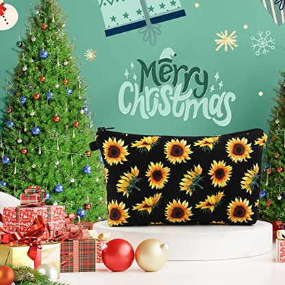 MAGEFY Makeup Bag 6 Styles Portable Travel Cosmetic Bag for Women Flower Patterns Zipper Pouch Sloth Gifts Makeup Pouch with Black Zipper (6 packs) - color: 6 packs
