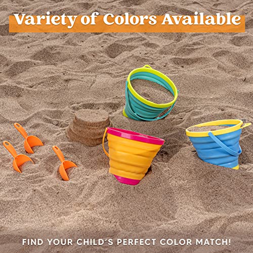 JOYIN 3 Packs Foldable Pail Bucket with Shovels & Mesh Bag, Collapsible Buckets Multi Purpose for Beach, Camping Gear, Beach Party, Fishing, and Fun Summer Activities (Yellow/Blue/Green) - color: Yellow/Blue/Green