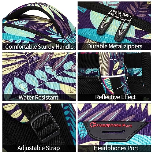 Volher Laptop Backpack,Business Travel Anti Theft Slim Durable Laptops Backpack,Water Resistant College Computer Bag for Women & Men Fits 15.6 Inch Laptop and Notebook - color: Leaf, size: 15.6 Inch, style: Laptop