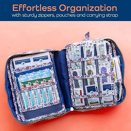 KeepGoing Large Home First Aid Kit for Kids – 270 Pc. for Car, Home, Dorm, & Boat with Latex-Free Bandages – 10 x 7 x 3.5 in. Travel First Aid Kit (Boho) - style: Boho