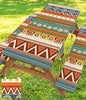 Fitted Picnic Table Cover with Bench Covers Fitted Rectangle Table Cloth Tablecloth Camping Gear Essentials Rv Accessories Road Trip Supplies Car Travel Must Have 6 Ft Foot Feet 72in Bohemian Boho - color: Yellow Boho, size: 72in