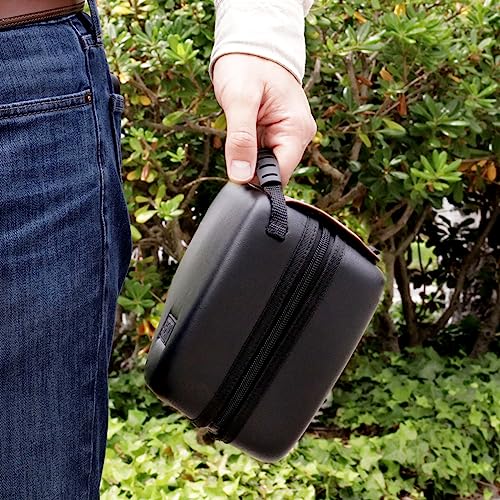 USA Gear Hard Shell Camera Case for DSLR & Mirrorless Cameras, Compatible with Canon, Nikon, Sony & Fujifilm - Fits EOS R100, Rebel T7 / 2000D, Nikon Z30, Sony A7III / A7 IV, Fujifilm X-T5 / X-T50 - color: Black Vegan Leather