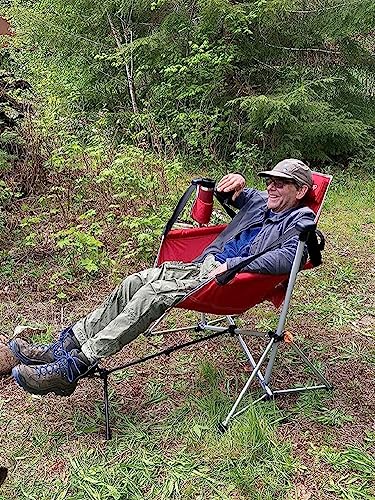 Universal Folding Camping Chair Foot Rest Ottoman Portable Recliner Lazy Retractable Footstool Leg Rest Chair for Hiking Fishing Beach (Gray)