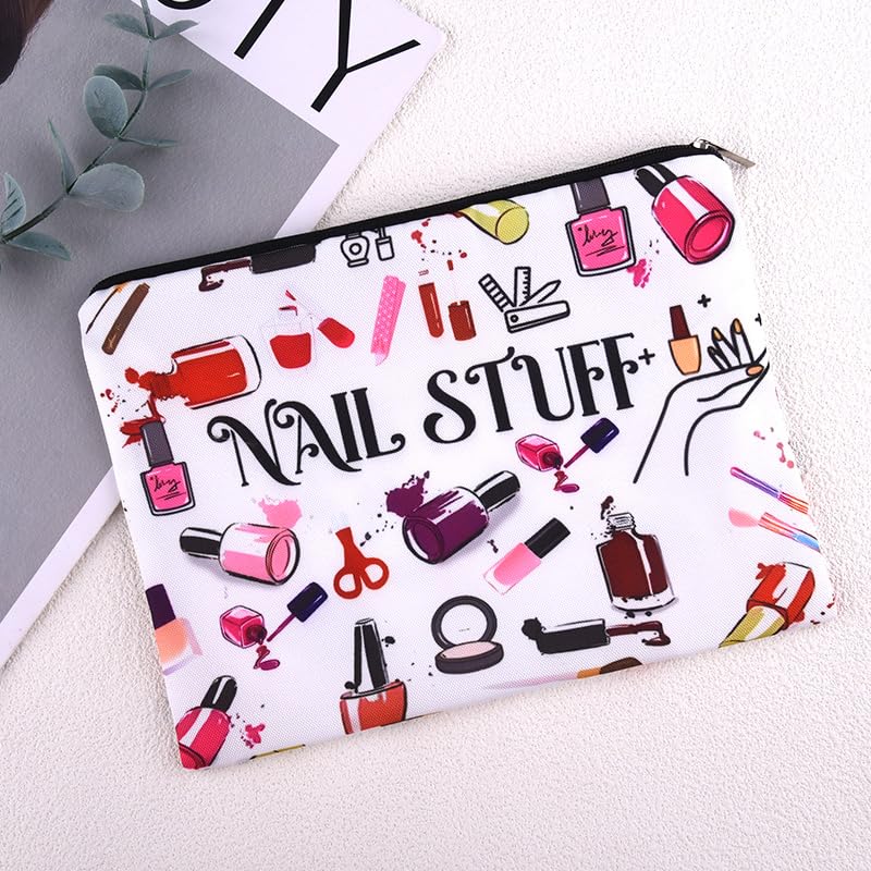 ShiQiao Spl Nail Stuff Manicure Organiser Bag for Women Christmas Birthday Gifts for Girls Nail Polish Tool Accessories Organiser Pouch for Manicurist Manicure Tool Storage Makeup Bag Pouches