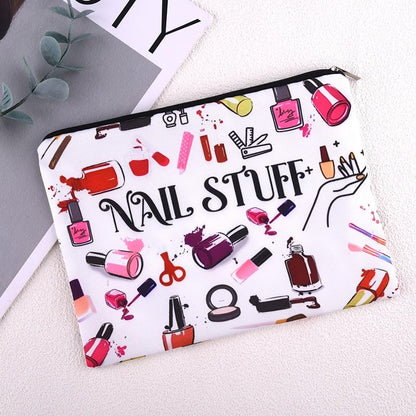 ShiQiao Spl Nail Stuff Manicure Organiser Bag for Women Christmas Birthday Gifts for Girls Nail Polish Tool Accessories Organiser Pouch for Manicurist Manicure Tool Storage Makeup Bag Pouches