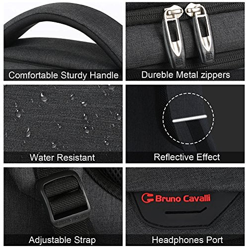 Volher Laptop Backpack,Business Travel Anti Theft Slim Durable Laptops Backpack,Water Resistant College Computer Bag for Women & Men Fits 15.6 Inch Laptop and Notebook - Black - color: Black, size: 15.6 Inch, style: Laptop