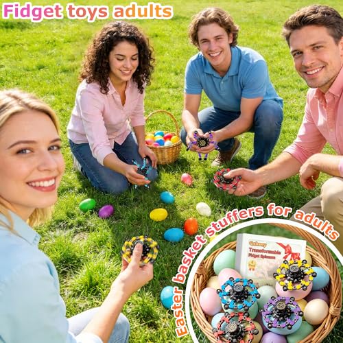 Gokeey Party Favors for Kids All Age Travel Sensory Toys for 8 9 10 Year Old Boys Transformable Fidget Spinners Toys for Kids and Adults Birthday Gifts for Teens - style: fidget toys 8pc