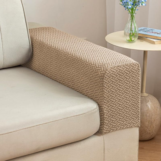 Yoovat Sofa Arm Covers Recliner Couch Armrest Covers Chair Arm Covers Protectors (Texture-Light Coffee,Large (Set of 2)) - color: Texture-light Coffee, size: Large (Set of 2)