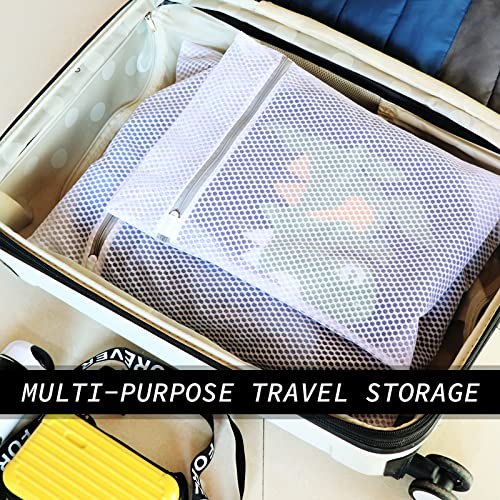 5Pcs Durable Honeycomb Mesh Laundry Bags for Delicates,Travel Organization Bag for Clothes,Jeans,Bath Towels,Bed Sheets (1X-Large 20 x 24 Inches,2 Large 16 x 20 Inches, 2 Medium 12 x 16 Inches) - size: Set of 5 (1 X-Large + 2 Large + 2 Medium)