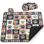 Personalized Waterproof Sandproof Beach Blanket 80''x80'', 3-Layer Foldable Picnic Blanket with Carry Strap, Camping Travel Outdoor Mat for Beach Park Hiking (Patriotic Anniversary) - color: Patriotic Anniversary