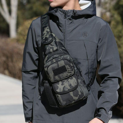 Sling Bag Crossbody Backpack for Men,Handiness Skiing Sling Bag, Lightweight Daypack for Hiking Travel (Black 2) - color: Black 2