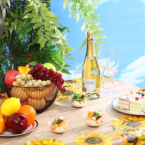Boao 3 Pcs Vinyl Picnic Table Cover with Bench Cover 6 ft 30 x 72 Inch Waterproof Fitted Tablecloth Flannel Backing Rectangular Elastic Edged for Camping Outdoor Patio Travel(Retro Sunflower) - color: Retro Sunflower