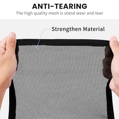 BAGAIL 4 Set/6 Set Ultralight Compression Packing Cubes Packing Organizer for Travel Accessories Luggage Suitcase Backpack(70D 4Set Mesh Black)