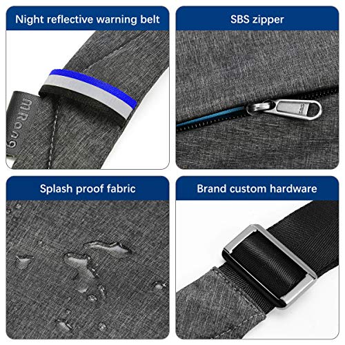 MRang Sling Crossbody Bags Trendy Travel Anti Theft Safe Purse Bags for Women Men Waterproof - color: Strap on Left Shoulder-black