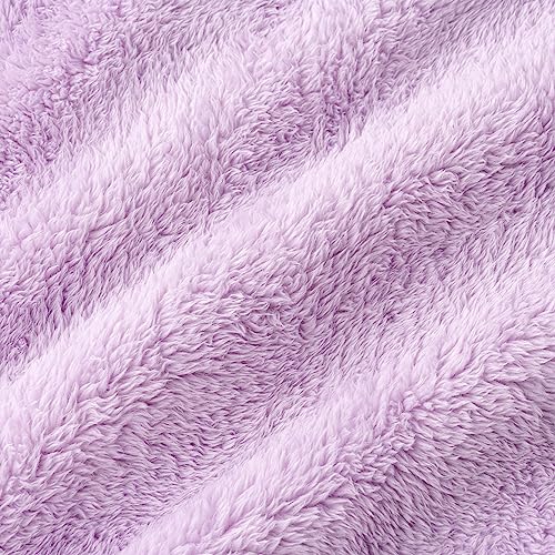 Berkshire Blanket Classic Extra-Fluffy™ Plush Blanket Twin Size, Soft Fuzzy Fluffy Long Hair Blanket for Couch Sofa Bed, Pastel Lilac Purple, 60x92 Inches - color: Pastel Lilac, size: Twin/Twin XL