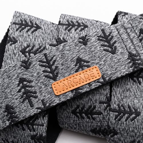 Arcade The Original Unisex Adventure Belt, Heavy Duty Elastic Webbing, Non-Metal Travel Friendly Buckle - color: Ranger Hinterland - Heather Black