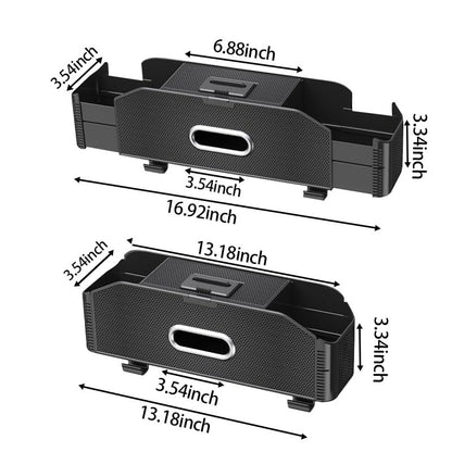 Back Seat Car Organizer,4 in 1 Multifunctional Car Back Seat Storage Box with Trash Can Drink Cup Holder Tissue Box, for Hold Phone,Snacks, Drinks, Handbag-Grid - color: Gird