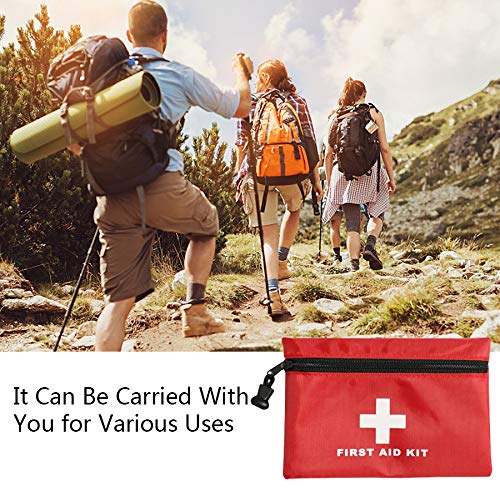 Mini First Aid Kit Empty, Travel Empty First Aid Kit Pouch Bag for Emergency at Home, Office, Car, Outdoors, Boat, Camping, Hiking(Bag Only) - size: 5.9 x 3.9 inch