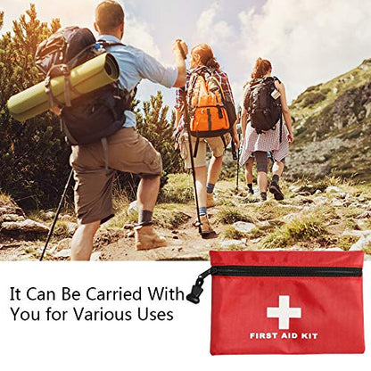 Mini First Aid Kit Empty, Travel Empty First Aid Kit Pouch Bag for Emergency at Home, Office, Car, Outdoors, Boat, Camping, Hiking(Bag Only) - size: 5.9 x 3.9 inch